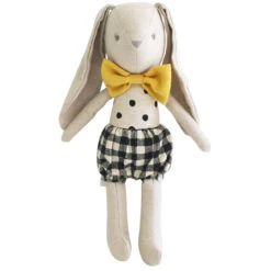 Alimrose Baby Boy Bunny 26cm Black Check