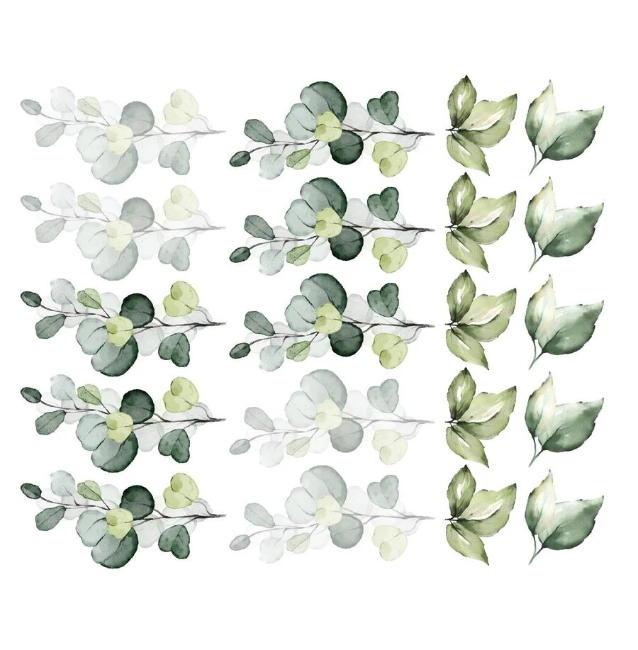 Ginger Monkey Green Folage Half Set Wall Decal 4 Ginger Monkey Green Folage Half Set Wall Decal - Image 2