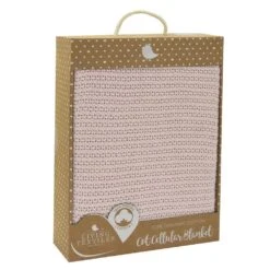 Living Textiles Organic Cot Cellular Blanket Pink