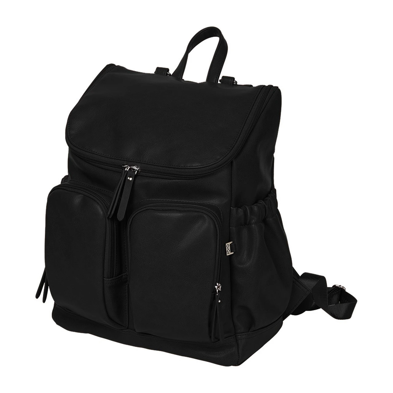 OiOi Faux Leather Nappy Backpack Black 7 OiOi Faux Leather Nappy Backpack Black - Image 5