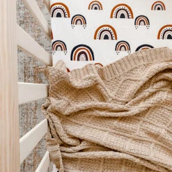 Snuggly Jacks Knitted Blanket Taupe