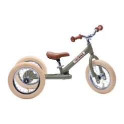 Trybike Steel 2 In 1 Balance Bike Vintage Green